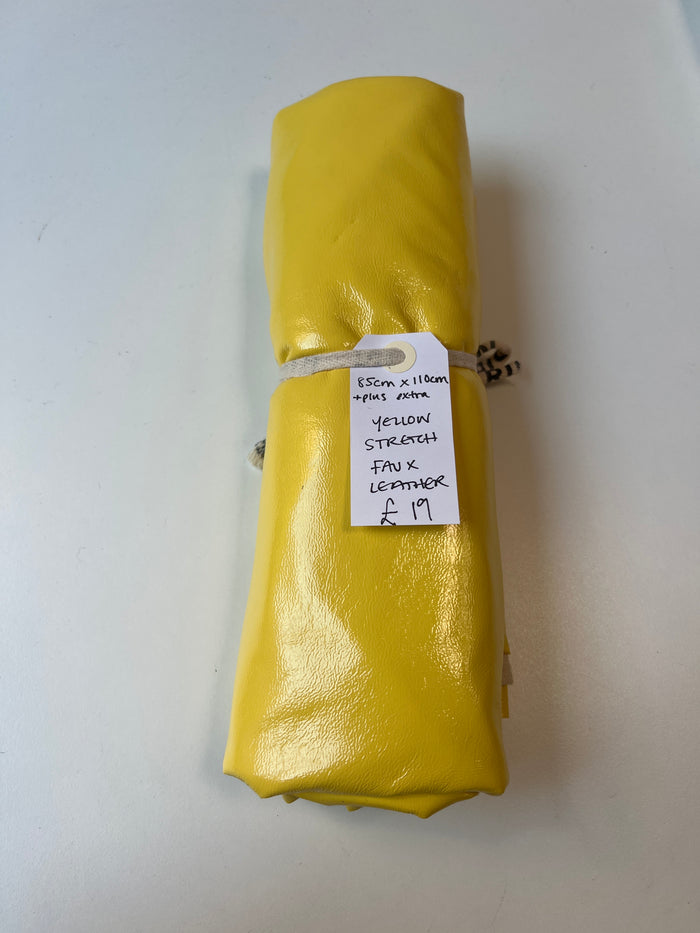 Yellow Stretch Pleather Remnant