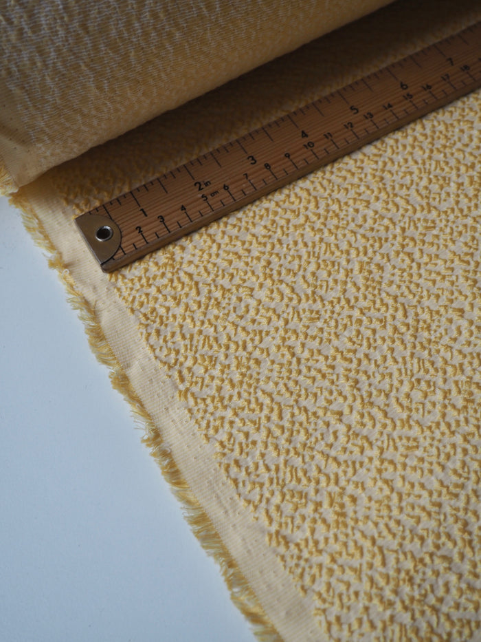 Yellow Stretch Textured Jacquard