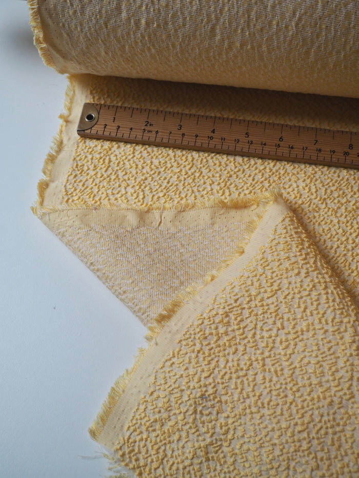 Yellow Stretch Textured Jacquard
