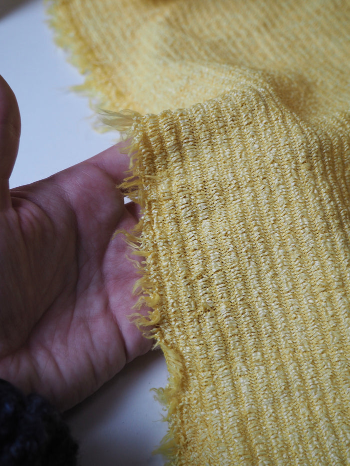 Yellow Striped Raffia Jersey