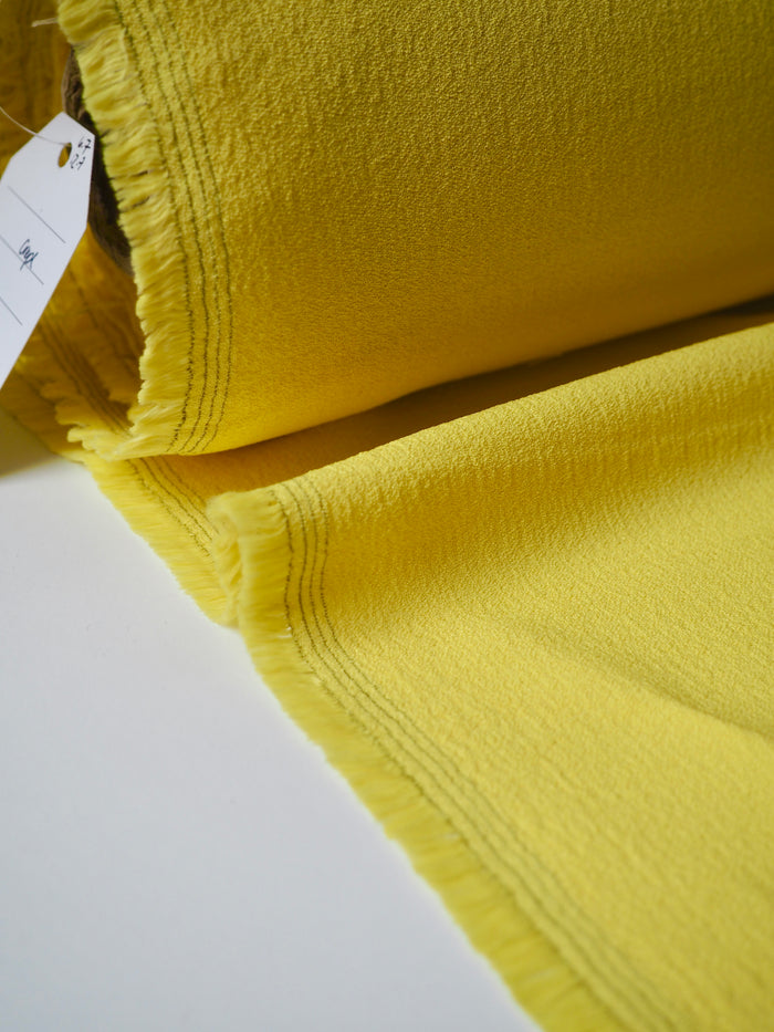 Yellow Viscose Crinkle Crepe