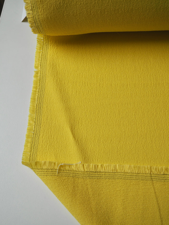 Yellow Viscose Crinkle Crepe