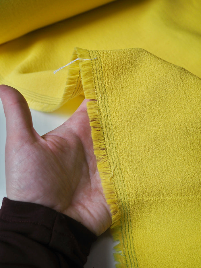 Yellow Viscose Crinkle Crepe