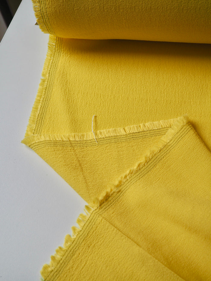 Yellow Viscose Crinkle Crepe
