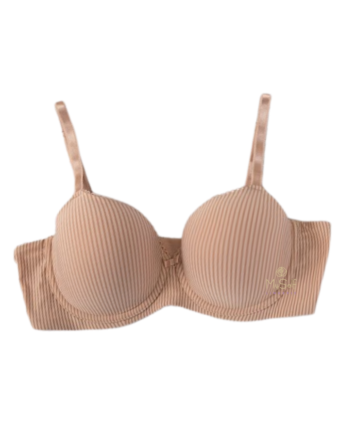 You Nude Pinstripe Design Dalia Molded Underwire Bra