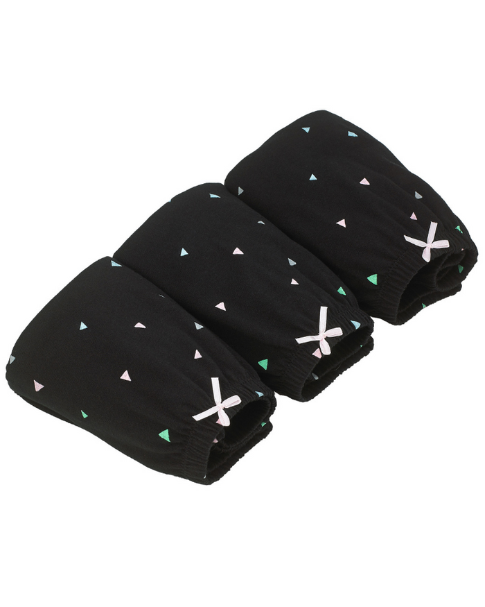 Young Berry 7321 Black Triangle Cotton Panties 3pk myselflingerie.com